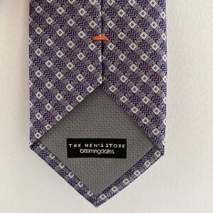 The Men’s Store at Bloomingdale’s purple geometric print 100% silk tie